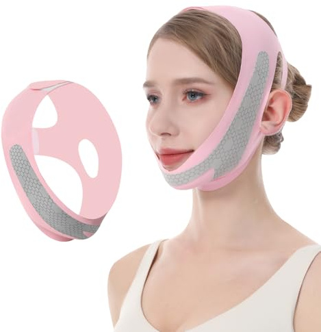 Masque Visage V-Line Réutilisable 027 Édition Graphène Rose – Tissu Satiné Rafraîchissant & Infusion de Graphène – Ultraléger (30g) pour Fermeté & Équilibre Cutané 24h/24