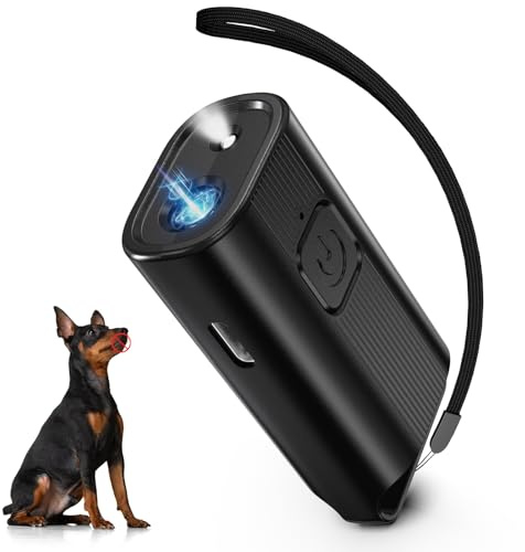 Bubbacare Antibell Ultraschall Gerät, Handgerät Anti Bell Gerät Hunde, Leistungsstark Hunde Bellen Stoppen mit LED, Antibell für Drinnen Draußen, Anti Hund Bellen für Kleine Mittel Große Hund
