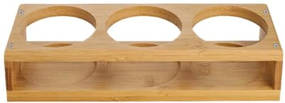 Genérico Porta Copas | Soporte para Vasos de Cerveza de Madera | Bandeja de Servicio con 3 Orificios para Botellas y Vasos de Cocina Comedor Restaurante Hogar