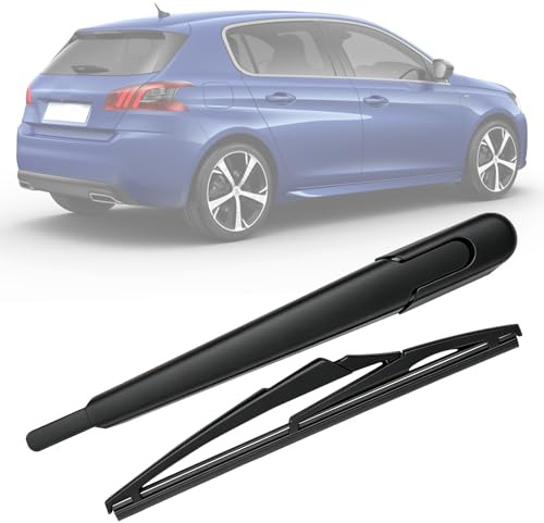 Limpiaparabrisas Trasero de Coche Reemplazo para Peugeot 308 T9 2013-2020, Juego de Brazo y Hoja de Kit de limpiaparabrisas Trasero de Coche Impermeable