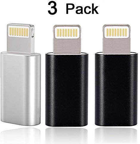 Power4 - Adaptador Micro USB a Lightning para iPhone (Compatible con iPhone 8 x 7 6 6S Plus 5 iPad iPod Apple iOS y Todos los Dispositivos)