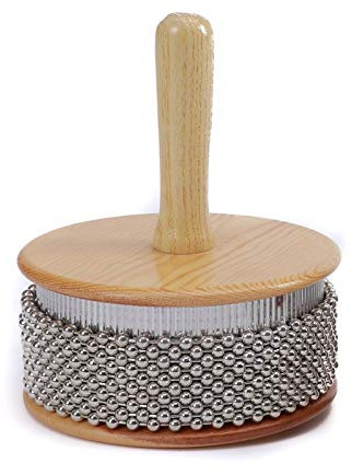 Cabasa, Koda 4.5x7 (11x18cm) Large Wooden Cabasa, Natural Finish