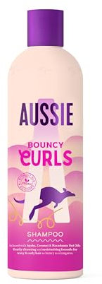 Aussie Champú Bouncy Curls 300ml | Rizos con Movimiento | Con Jojoba, Nuez De Macadamia Y Aceite De Coco