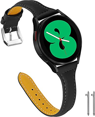 Aliwisdom Leder Ersatz Uhrenarmband 18mm 20mm 22mm für Smartwatch oder Traditionelle Uhren, Universal Echtes Leder lederarmband Schnellverschluss Ersatzarmbänder für Damen (18 mm, Schwarz)
