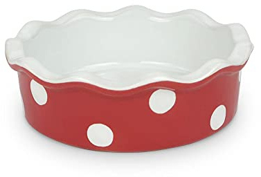 Nada Home Tortiera in ceramica piccola Isabelle Rose in pois per dolci Ø 12cm h 4cm 5028
