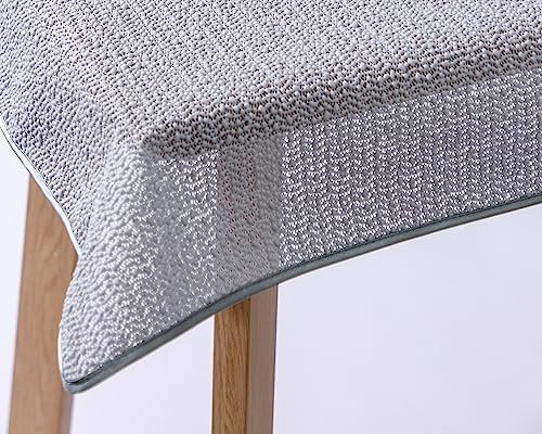 Weichschaum-Tischdecke mit Saum | Hellgrau - Eckig - 110x140cm | Schaumdecke | Klassik-Outdoor-Decke | Garten/Terrasse/Balkon | wetterfest | rutschfest