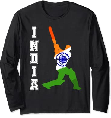 Indian Cricket Jersey India Cricket Team Lover Supporter Langarmshirt