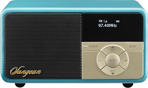 SANGEAN DDR-7X – Kompaktes, tragbares Digital-Radio mit DAB+/FM, Bluetooth, integriertem Akku, Echtholz-Gehäuse, Grün