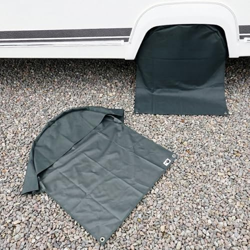 your GEAR Funda para ruedas - 2X Faldón para ruedas 16/17 pulgadas, funda protectora para neumáticos para caravanas y autocaravanas