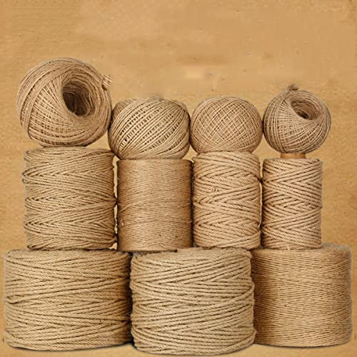 1–10 mm natürliche Jute-Schnur Jute-Seil, Jute-Seil, Jute-Schnur für DIY-Handwerk, Geschenkverpackung, Hochzeit, Weihnachtsdekoration, 10 mm, 2 Meter