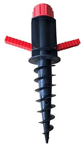Ferleiss Paraguas de playa, anclaje de , para exteriores, camping, césped, soporte en espiral, soporte de almacenamiento, resistente, patio, césped, hogar, jardín