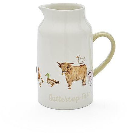 Cooksmart Brocca per latte in ceramica per tutti i tipi di cucine, 1 pinta per latte o panna