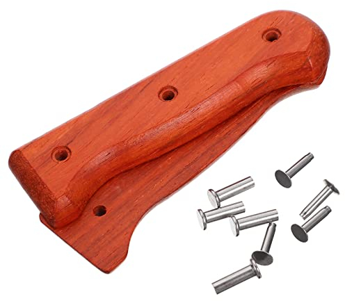 PAREKS Knife Handles Kitchen Knife Wood Handle Replacement: Japanese Knife Repair Handle Wooden Cutter Hand Grip for Sashimi Knife Chef Cutter Accessories Light Brown Handle