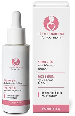 DERMOMAMMA GESICHTSSERUM - mit Hyaluronsäure- Vitamin c- anti falten- Schmutzabweisend - aufhellend- geeignet für Schwangerschaft und Stillzeit 30 ml