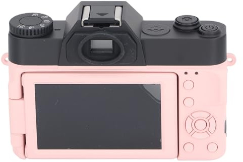 Appareil Photo Numérique 4K Autofocus Vlogging Caméra 48MP Zoom 16X WiFi Caméra de Voyage à écran Rabattable à 180 Degrés (Pink)