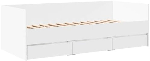 vidaXL Tagesbett mit Schubladen ohne Matratze Weiß 100x200 cm