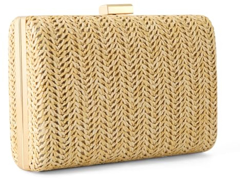 PEUTIER Straw Clutch, Summer Woven Clutch Purses for Women with Long Chain Light Tan Straw Like Stylish Beach Handbag for Women Vacation for Mother Daughter Friend Lover