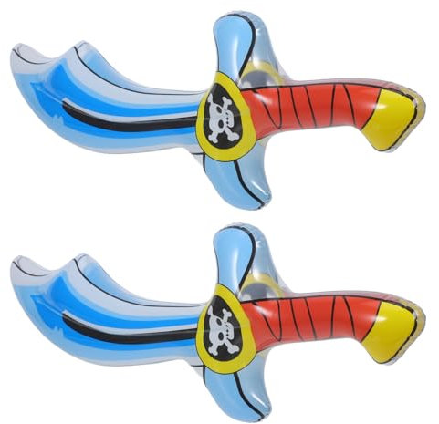 ibasenice 2stücke Aufblasbare Schwertballons Aus Piratenthema Spielzeug Für Kindergeburtstage Partyfavors Zum Aufblasen Geeignet Für Cosplay Und Aufführungen