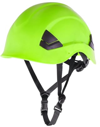 Elmetto Da Lavoro Ergonomico Neon - Elmetto Cantiere ABS Resistente, Regolabile 53-64 cm, EN 397+A1:2012, Campo Visivo Ampio, Sottogola Regolabile, Per Lavoratori e Fai Da Te, 6 Punti Sospensione