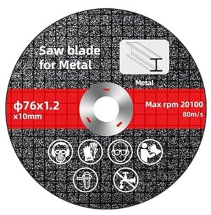HDUNGM 1–20 Stück 76 mm Metall-Trennscheiben, Schleifscheiben, Trennscheiben, Klingen, multifunktionale Bewehrungsstahl-Schleifscheibe aus Edelstahl