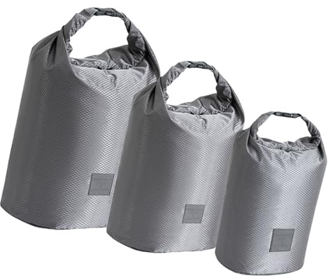 KEXIAO 3 Stück Ultraleichte wasserdichte Trockensäcke für Camping, Wandern und Motorrad-Abenteuer, tragbare Packsäcke Set