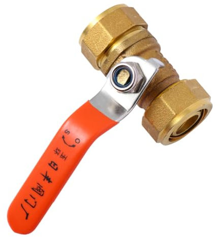 FIXOSHEE Brass Ball Valve Shut Off Valve for Water Heater Aluminum-Plastic Pipe for Plumbing