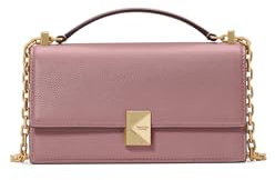 kate spade new york Deco Mini Leather Flap Chain Crossbody, One Size, PEBBLED LEATHER