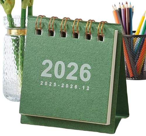 Opdestn Calendario De Escritorio 2026 | Calendario De 12 Meses Para Escritorio,Planificador Diario Organizador Anual Planificación en Papel para Escuela Oficina Hogar Residencia Estudiantil