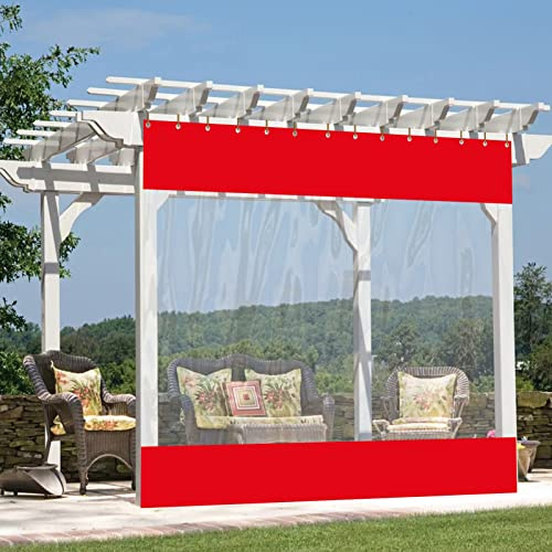 Tenda impermeabile trasparente per gazebo, 0,5 mm, copertura termica per esterni, per veranda, dimensioni personalizzabili (1,5 x 2 m)