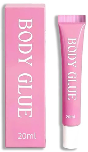 Body Adhesive 20ml, Sweat-Resistant Fashion Skin & Clothing Gel, Water Wash Off for Dancers, Socks, Stockings, Leotards, Bras, Wigs, Costumes