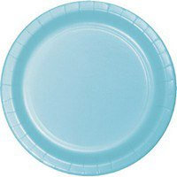 40 PIATTINI DESSERT PASTEL BLUE CELESTE TINTA UNITA