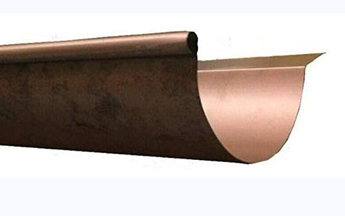 T.E.G. METALLI S.R.L. Grondaia Tonda Alluminio Rame Antichizzato con Baverino Varie Misure (330, 3)