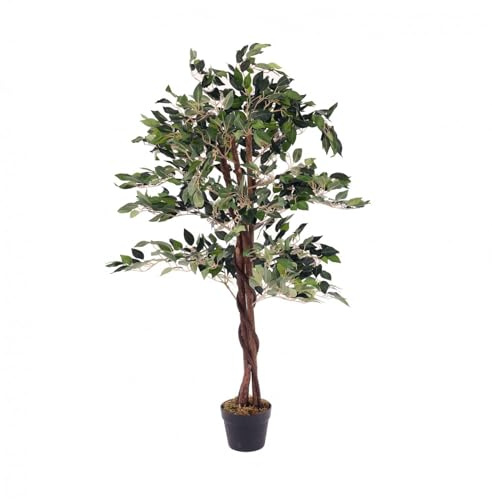 Oypla Artificial Ficus Tree Plant 120cm Indoor Outdoor Garden Decoration