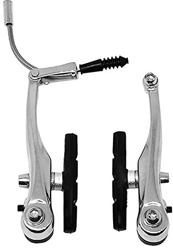IBK Coppia Freni V-Brake per Bicicletta Set Freno a V per Bici Universale, Modello Alluminio Cromato Pinza con Pattini Freno