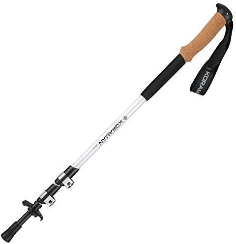 SlimpleStudio Wanderstock Outdoor-Kohlefaser-Trekking-Polen, ultraleichte Spazierstöcke, Carbon-Sticks, tragbare und dauerhafte Trekking-Sticks-Waffe Trekkingstöcke (Color : White)