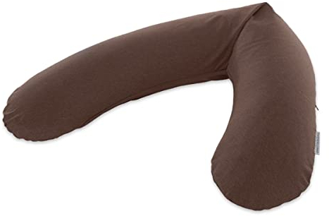 Coussin d'allaitement Theraline - Garnissage en épeautre - Couleur : châtaignier et bambou