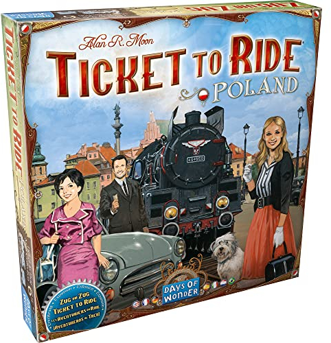 Days of Wonder, Zug um Zug – Polen, Map-Erweiterung, Familienspiel, Brettspiel, 2-4 Spieler, Ab 8+ Jahren, 30-60 Minuten, Deutsch, Mehrsprachig