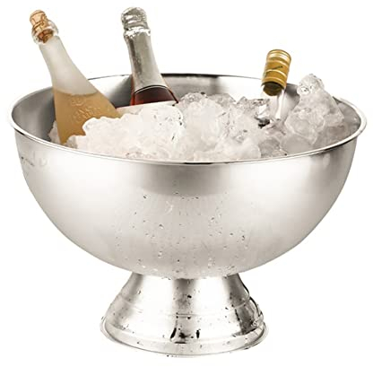 Seau a Glace Vintage pour Bouteille Contenants Seau à Glace avec Grand Bassin de Champagne Beau de Glace Barre de Glace à la bière de Glace Rouge