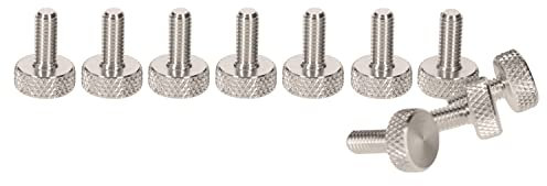 PrecisionGeek Lot de 10 vis moletées plates en aluminium M6 x 10 mm