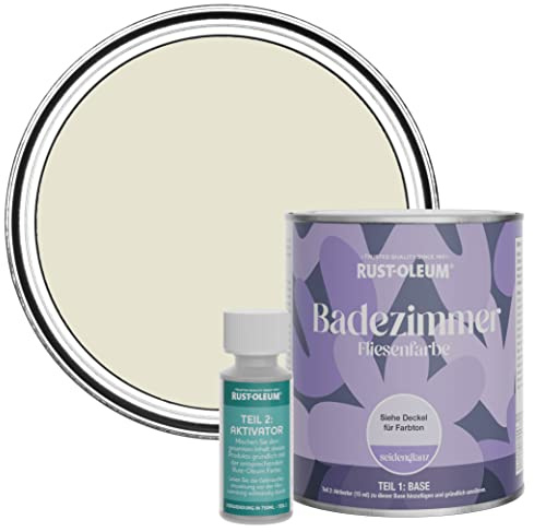 Rust-Oleum wasserbeständiger Fliesenlack für das Badezimmer in seidenglänzendem Finish - Auster 750ml