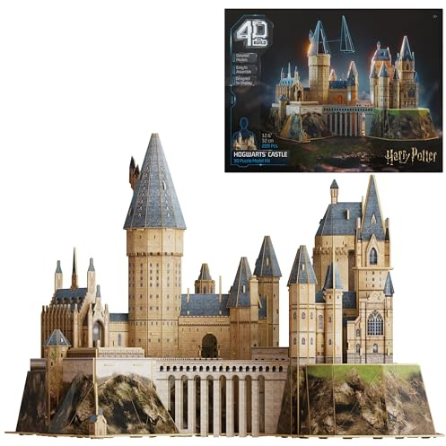 4D Build, Harry Potter Hogwarts Castle 3D Puzzle Modellbausatz 209 Stück | Harry Potter Geschenke Tischdekoration | Bauspielzeug | 3D-Puzzles für Erwachsene und Jugendliche 12+