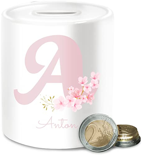 Spardose - Buchstaben Anfangsbuchstabe Name - Personalisierte Geschenke mit Anfangsbuchstaben I Geschenkideen mit Namen - Unisize - Weiß - Buchstabe trinkgeldkasse initialen a gelddose