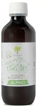 Le Querce Sciroppo Balsamico Biologico Alpino 200 ml – Integratore Alimentare con Miele, Propoli, Echinacea, Ribes Nero ed Oli Essenziali – Benessere Vie Respiratorie