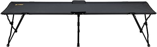 Abbey Camp Letto da campeggio Asturia-206-206 x 75 x 47 cm - Nero