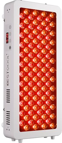 BestQool Red Light Panel Device, 4 Wellenlängen Rotlicht Panel und Infrarotlampe, 100 LEDs Dual-Chip Rotlichtlampe, Hochwertiges Rotlichtgerät, 170 W, modulares Design