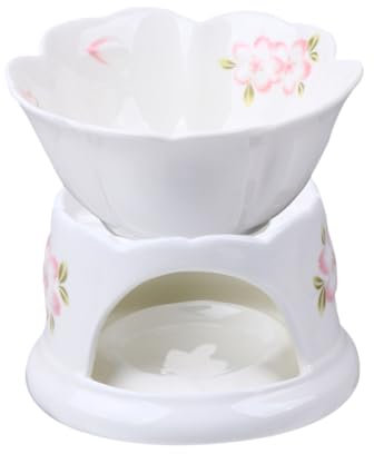 OUNONA Chocolate Cheese Fondue Ceramic Melting Pot for Cheese Fondue Kitchen Supplies Melting Stove for Chocolate
