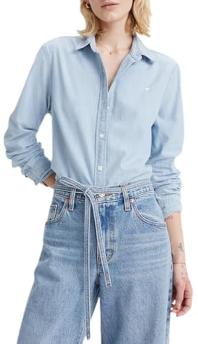 Levi's Camisa de Mujer New Classic Fit con Cuello Abotonado, Piedra Ligera Dazed, XL