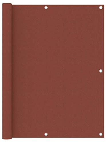 ZEYUAN Balkon-Sichtschutz Terracotta-Rot 120x600 cm Oxford-Gewebe, Balkonsichtschutz, Windschutz Balkon, Windschutz Terrasse, Balkonverkleidung, Sichtschutz Garten - 134983