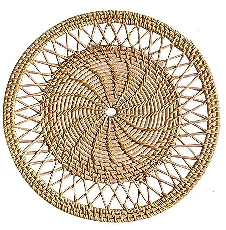 Nordischer dekorativer Wandkorb aus handgewebtem Rattan, dekorativer hohler Bambus-Wandkorb, exquisites Handwerk