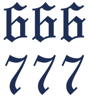 Tattwo.me – Temporäre Tattoos für Erwachsene und Kinder, hält 2 Wochen, wasserfest – Engelszahlen 666 und 777 – Pflanzliche Tinte – EU-Kosmetik-Zertifikat – (P0067)